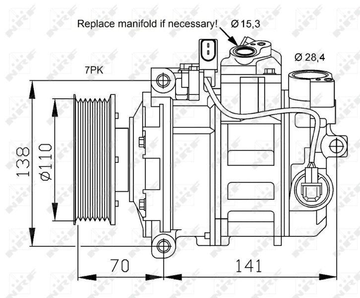 Компресор кондиціонера 32613 NRF