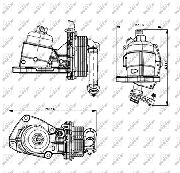 Корпус масляного фільтра NRF 31354