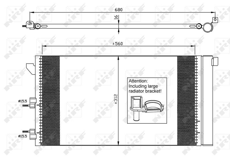  Радіатор кондиціонера Fiat Panda 2