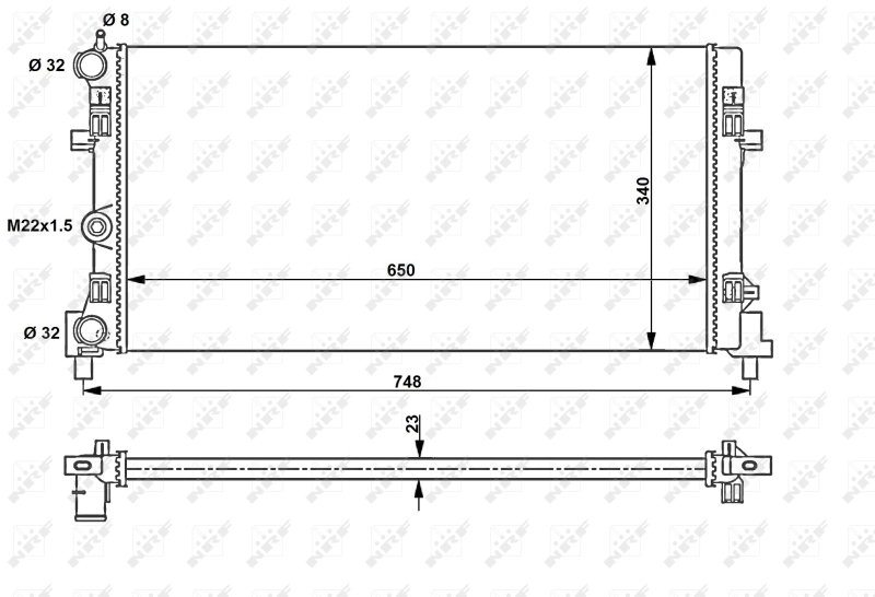 Радіатор основний NRF 53024A ціна, від 59.04 USD