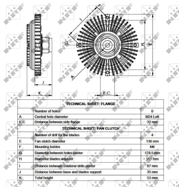 Вискомуфта вентилятора HMP79BB8A616A1C Hmpx