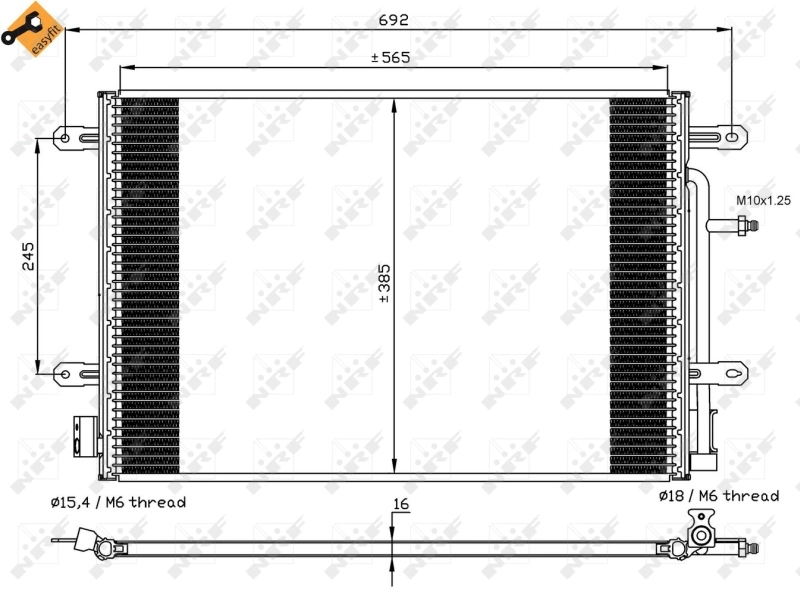 Конденсатор кондиціонера NRF 35560 ціна, від 86.42 USD
