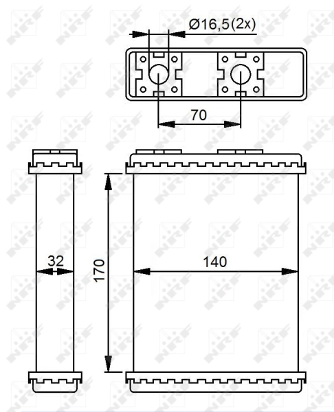 Радіатор пічки (обігрівача) NRF 52230 ціна, від 41.56 USD