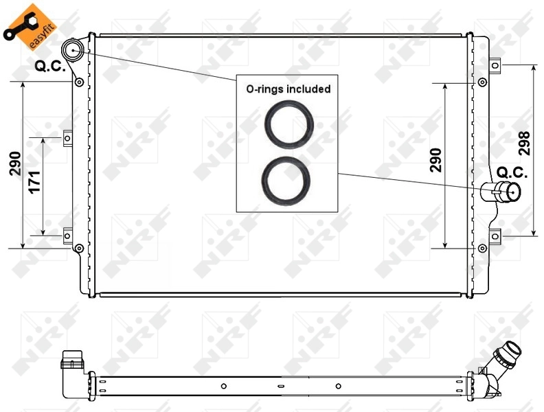 Радіатор охолодження NRF 53425