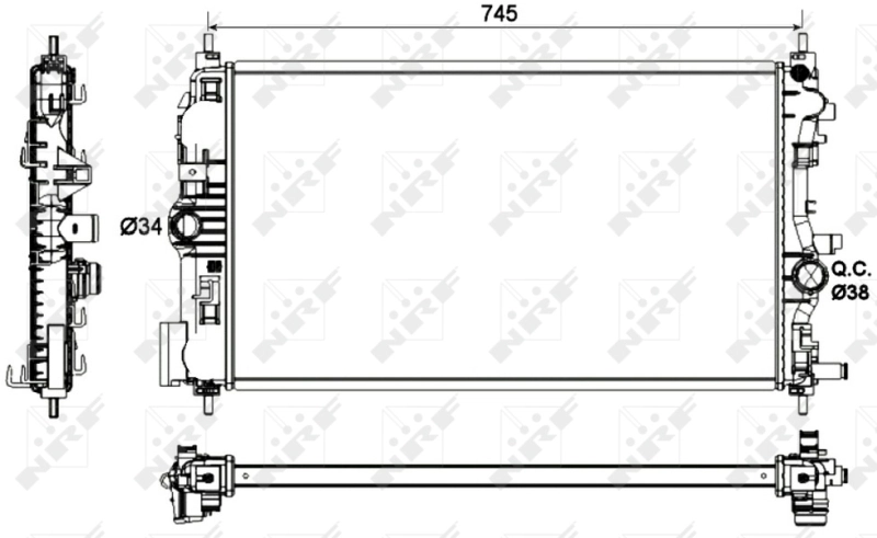 Радіатор основний Polcar 5511089 ціна, від 90.25 USD