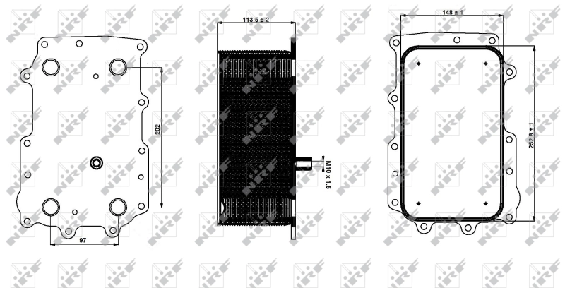 Масляний радіатор охолодження рідини АКПП NRF 31335