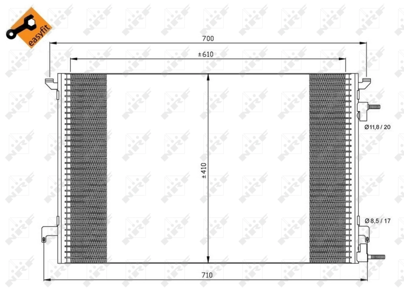 Купити 35467 NRF Радіатор системи охолодження кондиціонера