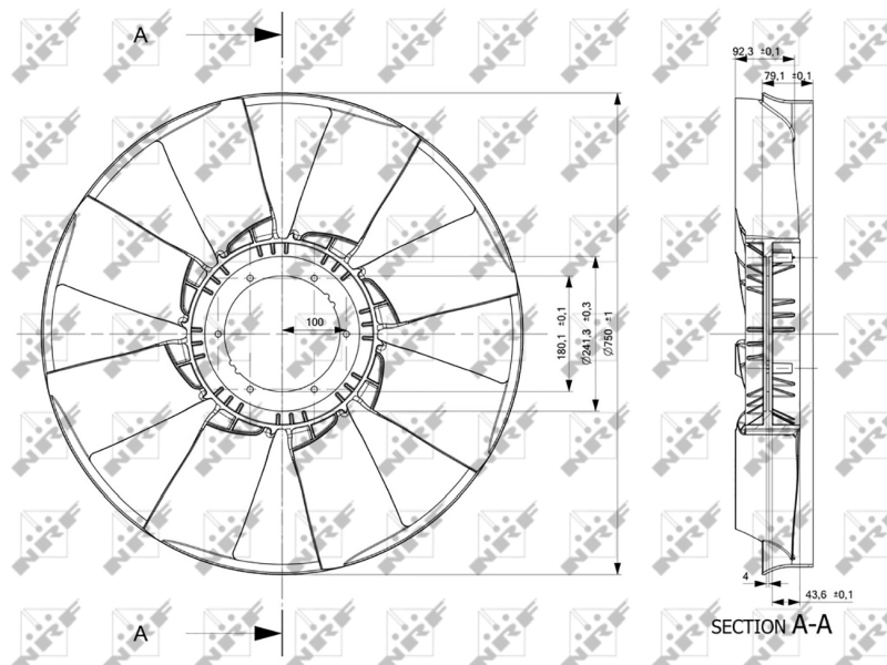 A0032054506 Mercedes Вентилятор / крильчатка радіатора охолодження