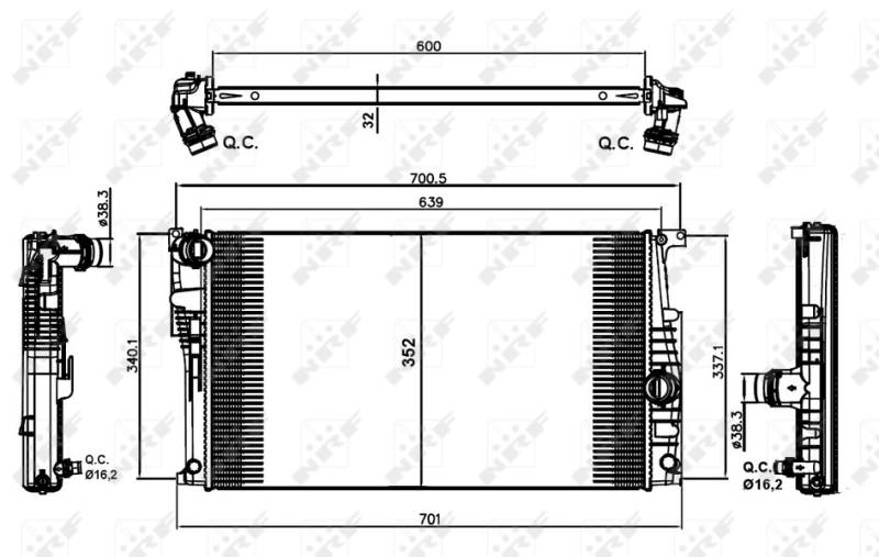 Радіатор 3M121096 AND