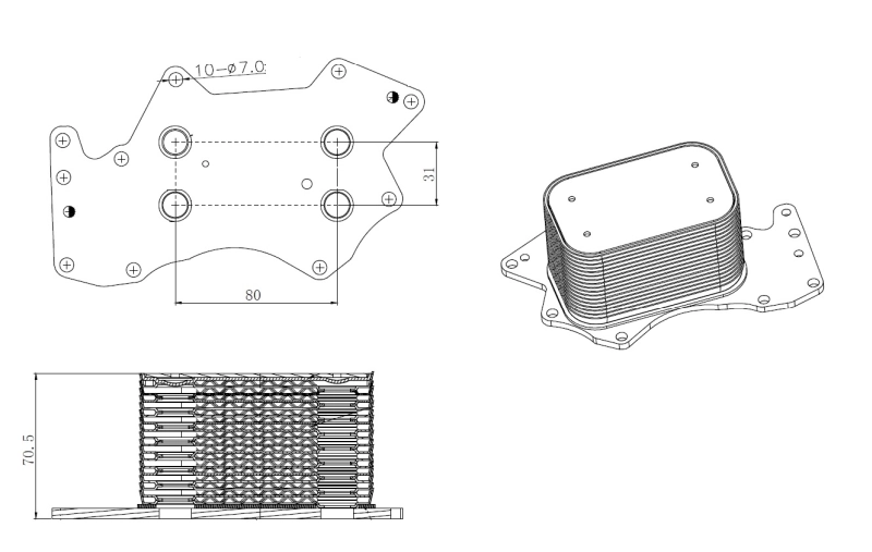 Купити 3L711030 AND Радіатор масляний