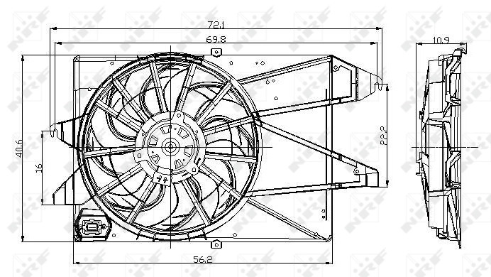 Електровентилятор радіатора на Ford Mondeo III B4Y