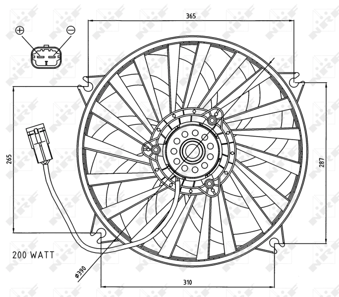 Вентилятор охолодження радіатора 1250G1 Peugeot/Citroen
