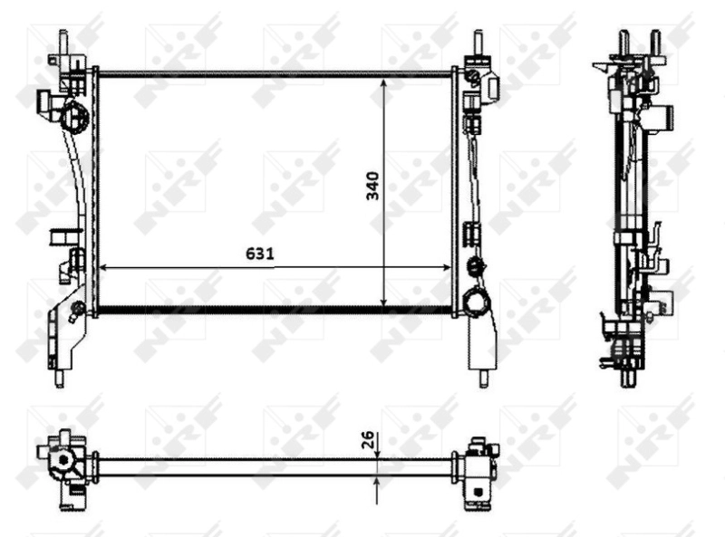 Радіатор основний Polcar 308508A2 ціна, від 51.35 USD