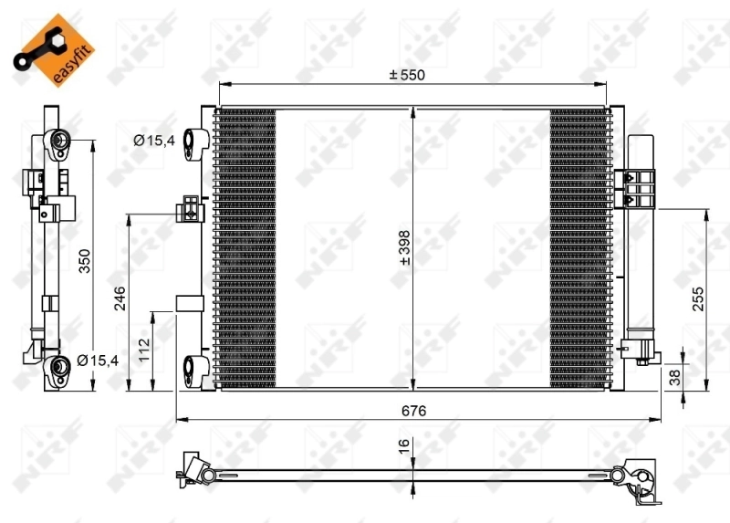 Радіатор кондиціонера BC773 Magneti Marelli