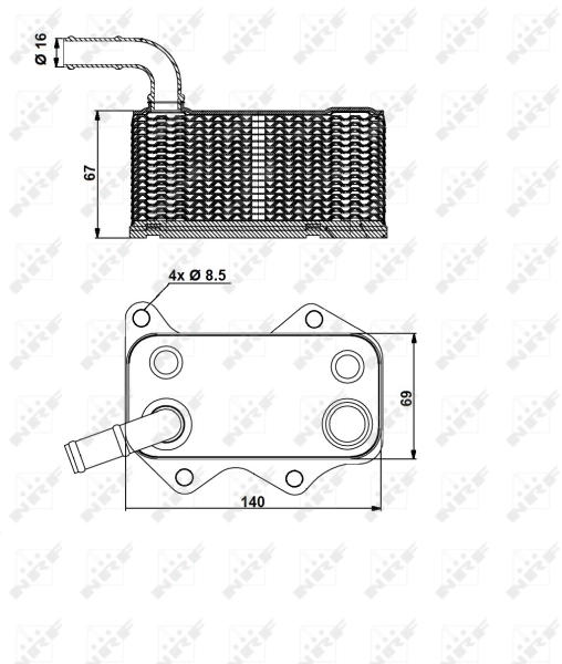 Купити 3L711029 AND Радіатор масляний (холодильник), під фільтром