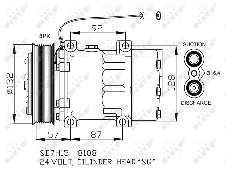 Компресор системи кондиціювання NRF 32733 ціна, від 232.43 USD