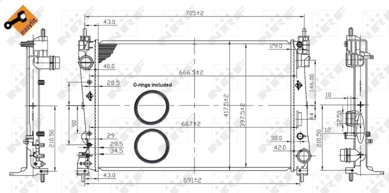 Радіатор BM1843 Magneti Marelli