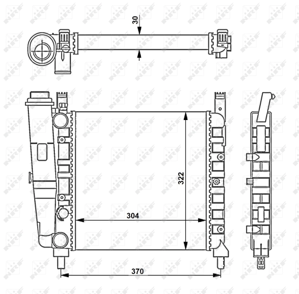 Радіатор основний Polcar 3016083 ціна, від 23.86 USD