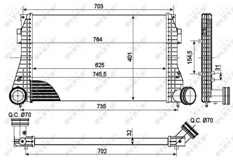 Інтеркулер 1323J86 Polcar