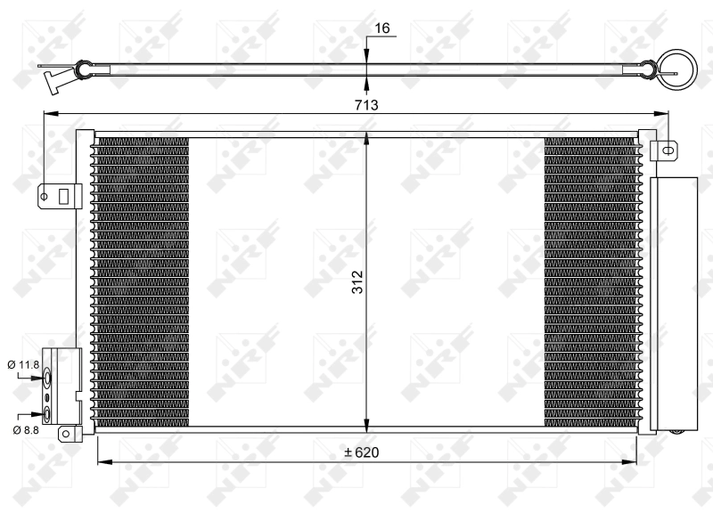 Купити 35750 NRF Радіатор системи охолодження кондиціонера