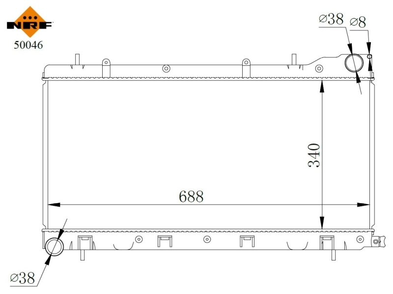 Радіатор 50046 NRF