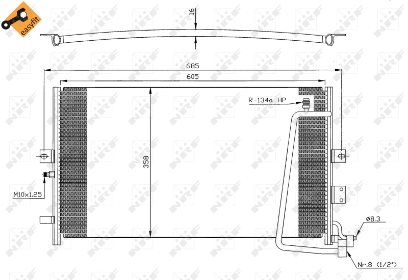 Конденсатор кондиціонера Polcar 6523K8C1 ціна, від 67.57 USD