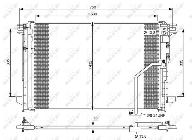 Конденсатор кондиціонера NRF 35793 ціна, від 116.50 USD