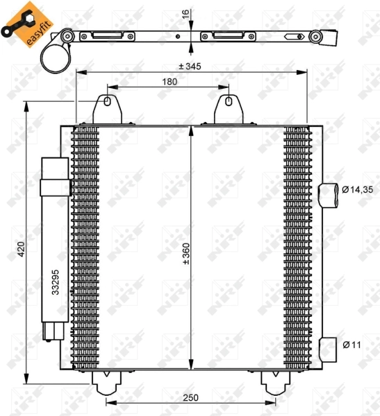 Конденсатор кондиціонера NRF 35778 ціна, від 82.68 USD