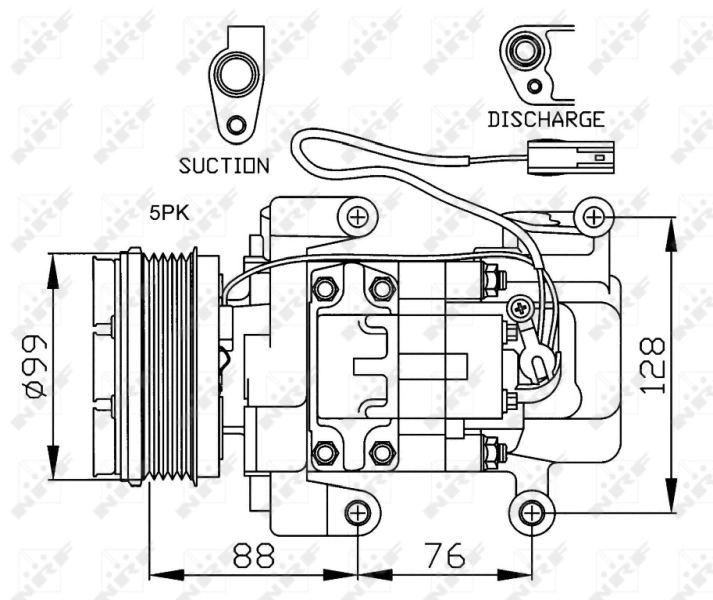 Компресор системи кондиціювання NRF 32234 ціна, від 183.20 USD