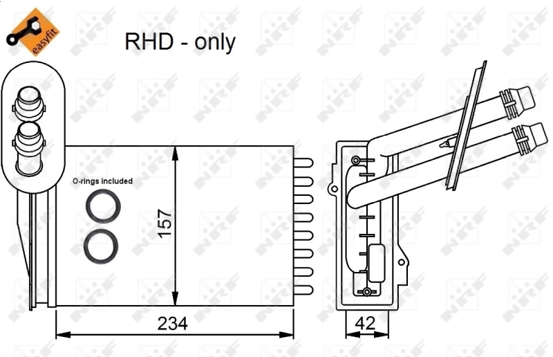 Радіатор обігрівача NRF 53402
