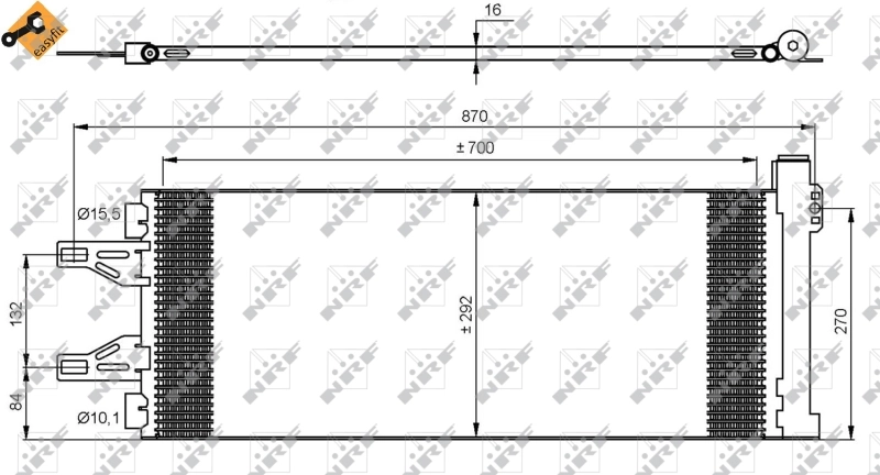 Радіатор охолодження кондиціонера NRF 35894