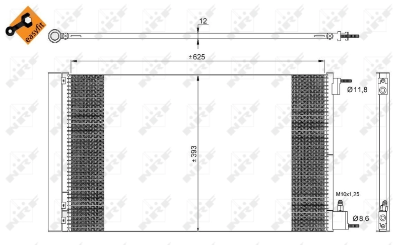 Радіатор кондиціонера 35912 NRF