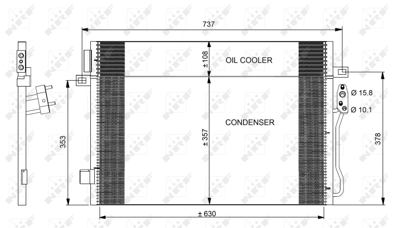 Конденсатор кондиціонера NRF 350098 ціна, від 120.07 USD