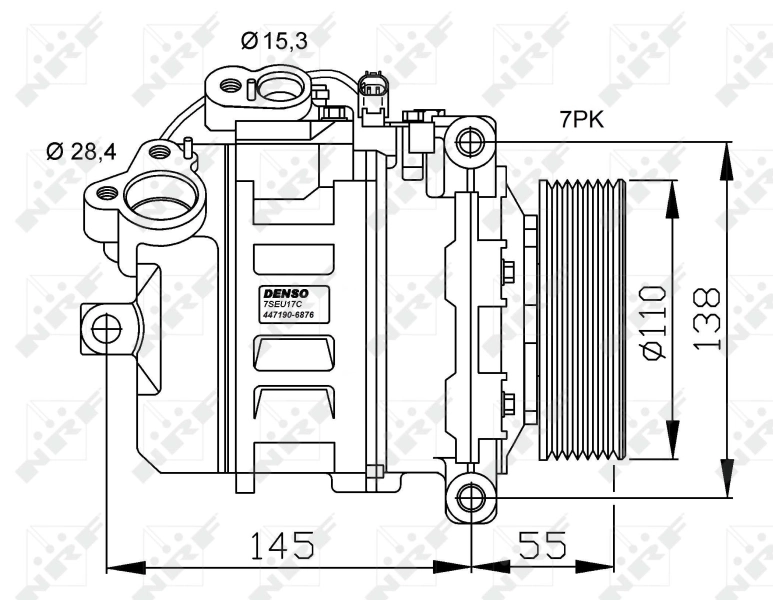 Компресор системи кондиціювання NRF 32524 ціна, від 177.82 USD