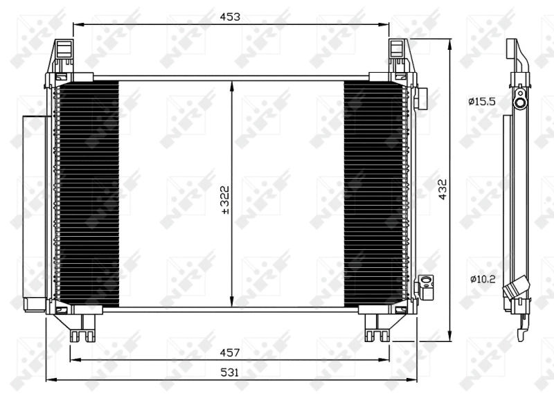 Радіатор кондиціонера 350062 NRF