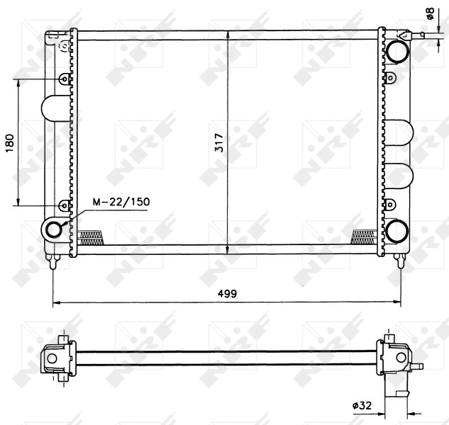 Купити 529505 NRF Радіатор двигуна