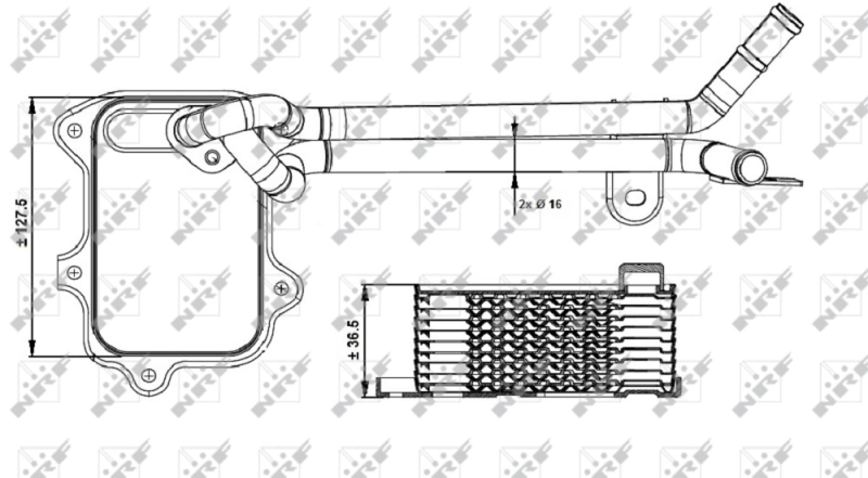 Масляний радіатор охолодження рідини АКПП NRF 31261