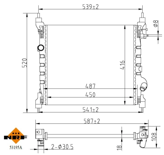 Радіатор 53195A NRF