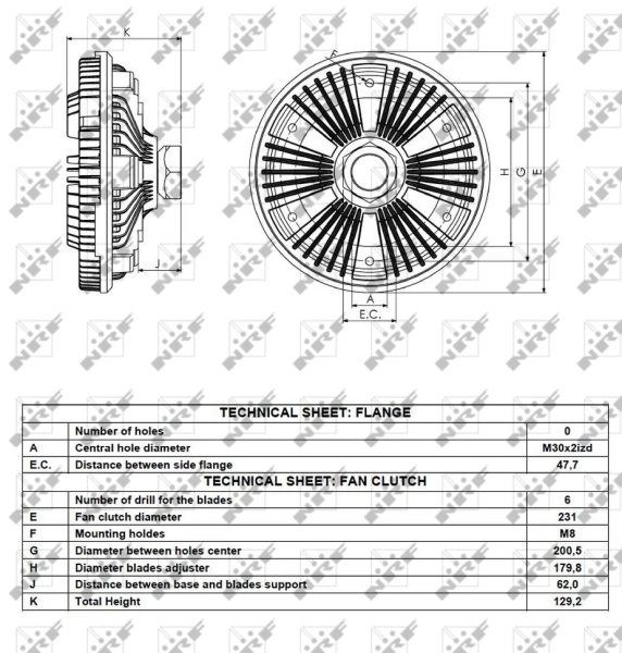Муфта вентилятора охолодження NRF 49092