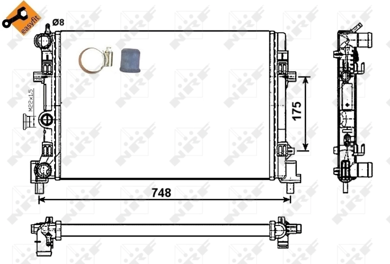 Радіатор охолодження NRF 53024