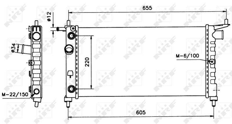 Купити 50552 NRF Радіатор двигуна