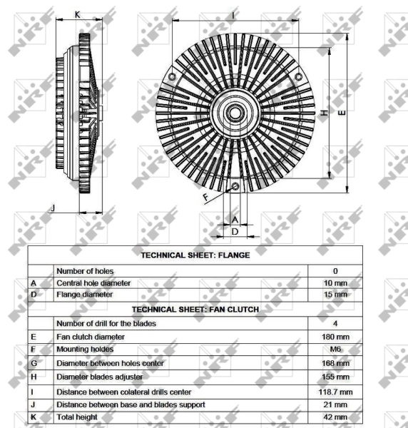 Вискомуфта вентилятора 49532 NRF