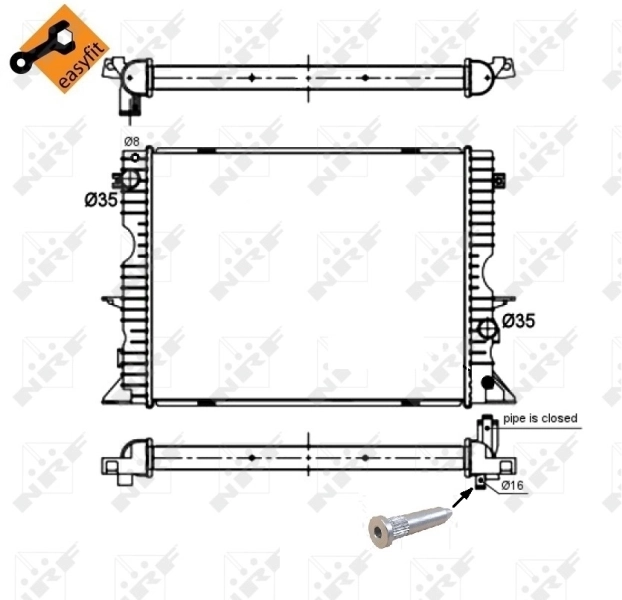 Радіатор PCC001020 Britpart