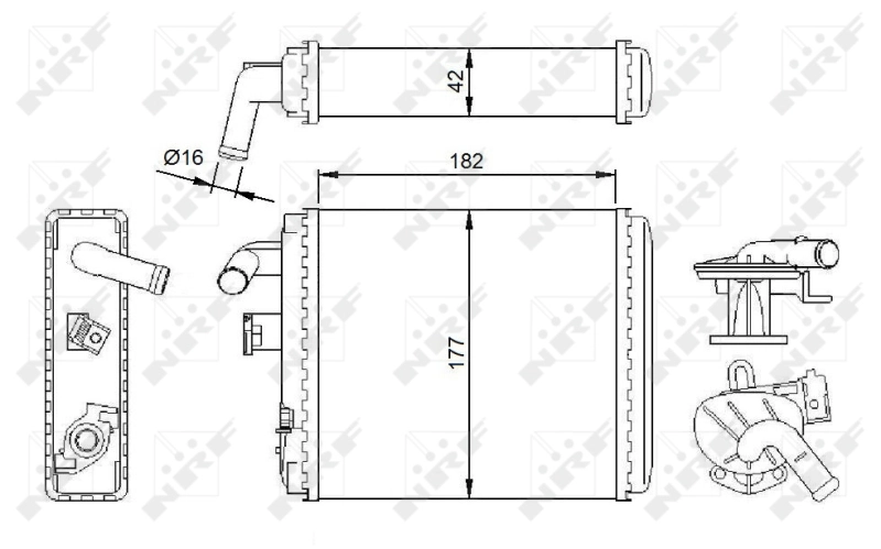 Радіатор обігрівача NRF 54282