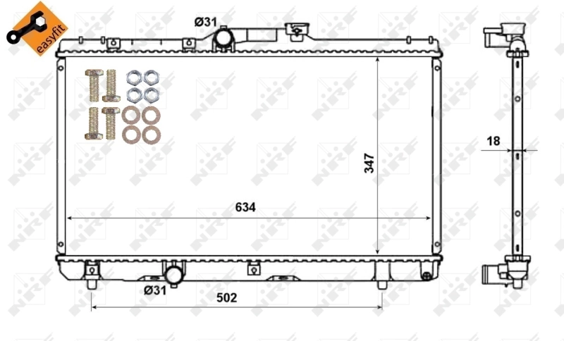 Радіатор охолодження NRF 507594
