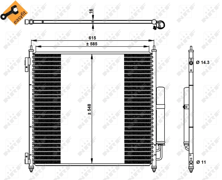 Радіатор охолодження кондиціонера Delphi CF20559