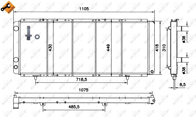 Радіатор охолодження Polcar 570208A4