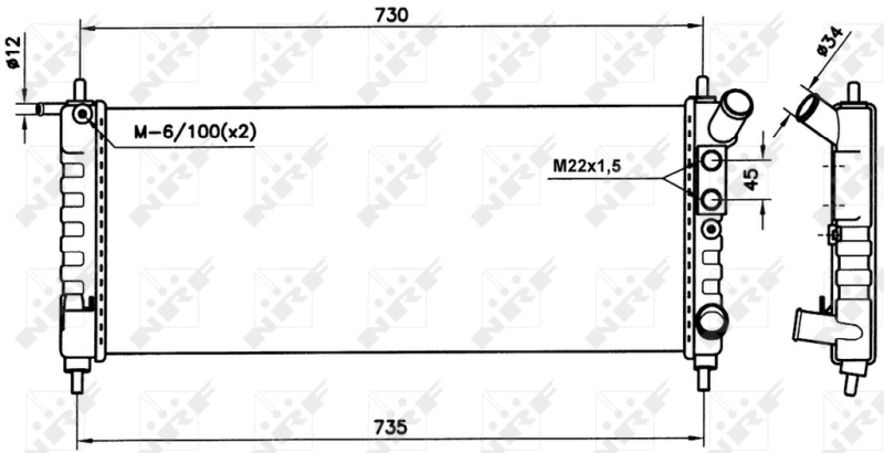 Купити 58154 NRF Радіатор двигуна