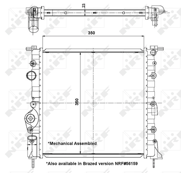 Купити 58196 NRF Радіатор двигуна