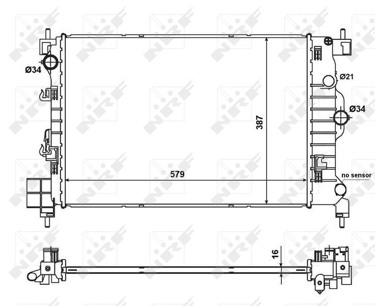 25B1084 Polcar Радіатор охолодження двигуна